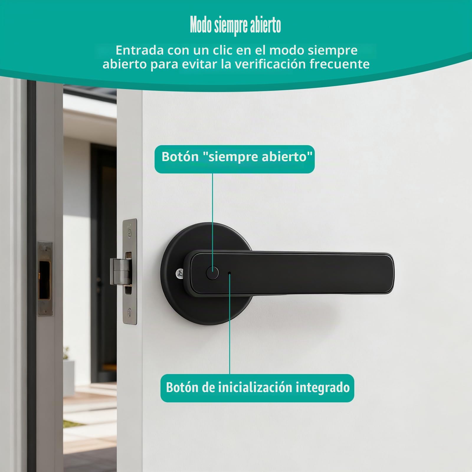 Cerradura Inteligente para Puertas, Cerradura Digital para Manija de Puerta