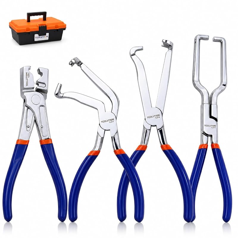 Kit com 4 Alicates para Desconexão de Conectores Elétricos, Linhas de Combustível e Mangueiras TOOLUTION TL022