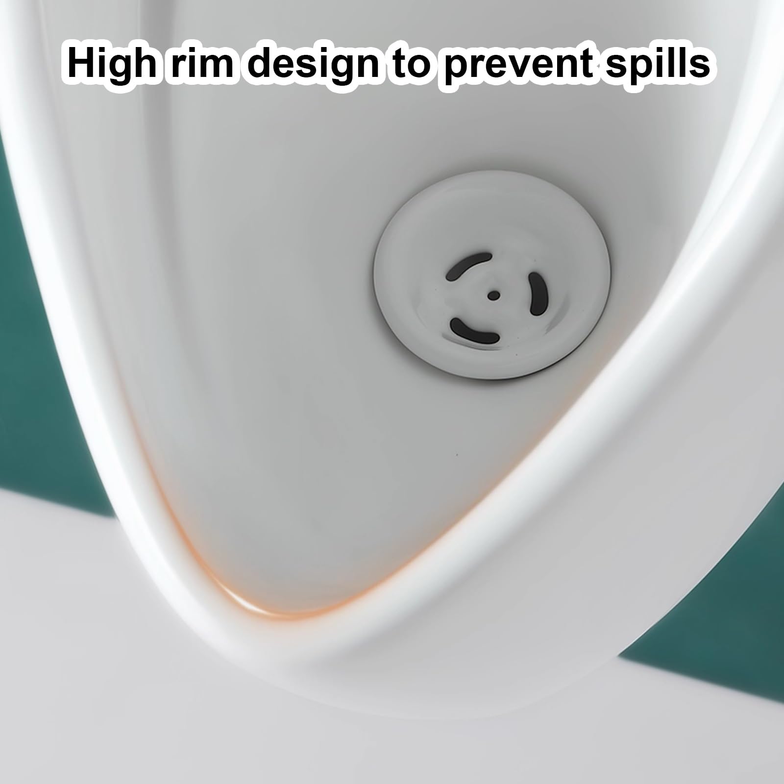 Orinatoi per Bagni Maschili, Orinatoi in Ceramica con Valvola di Scarico, Montaggio a Parete, Salvaspazio, Design a Pressione, per Bar, Bagni, Hotel, Negozi