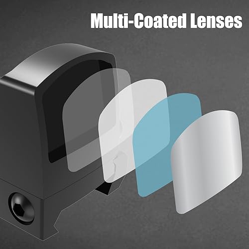 Miniatura 4 de UUQ Mini mira de punto verde reflejo para rifles, pistolas y escopetas 2MOA, 7 ajustes de brillo, óptica verde HD1079 adecuada para RMR o riel