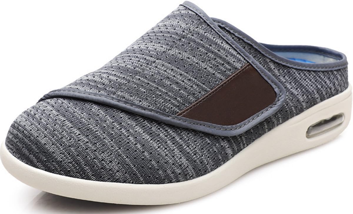 Stylish Diabetic Shoes Men's Adjustable Orthopedic Slippers Plantar Fasciitis Shoes For Elderly Arthritis Edema Swollen Feet Thumb Valgus Edema Swollen Shoes Walking Sneakers (Color : 5, Size : 40)