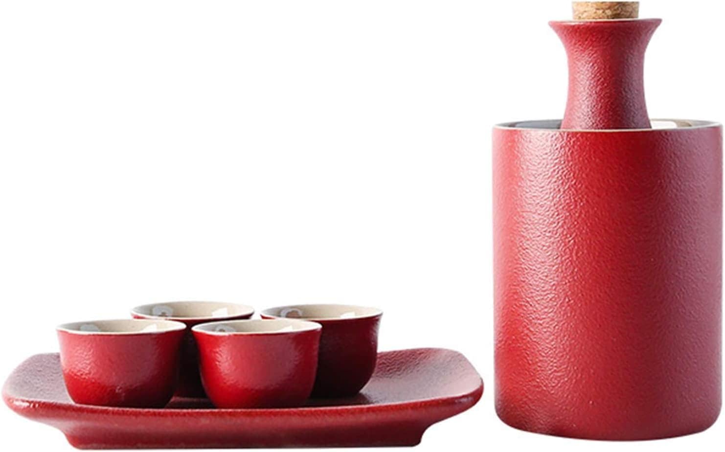 Fijne 7-delige Japanse sakeset met warmere pot en kaarsfornuis, keramische malachietgroene glazuurwijnglazenset voor koude sake, warme sake, shochu en thee Fijne 7-delige Japanse sakeset met warmere pot en kaarsfornuis, keramische malachietgroene glazuurwijnglazenset voor koude sake, warme sake, shochu en thee