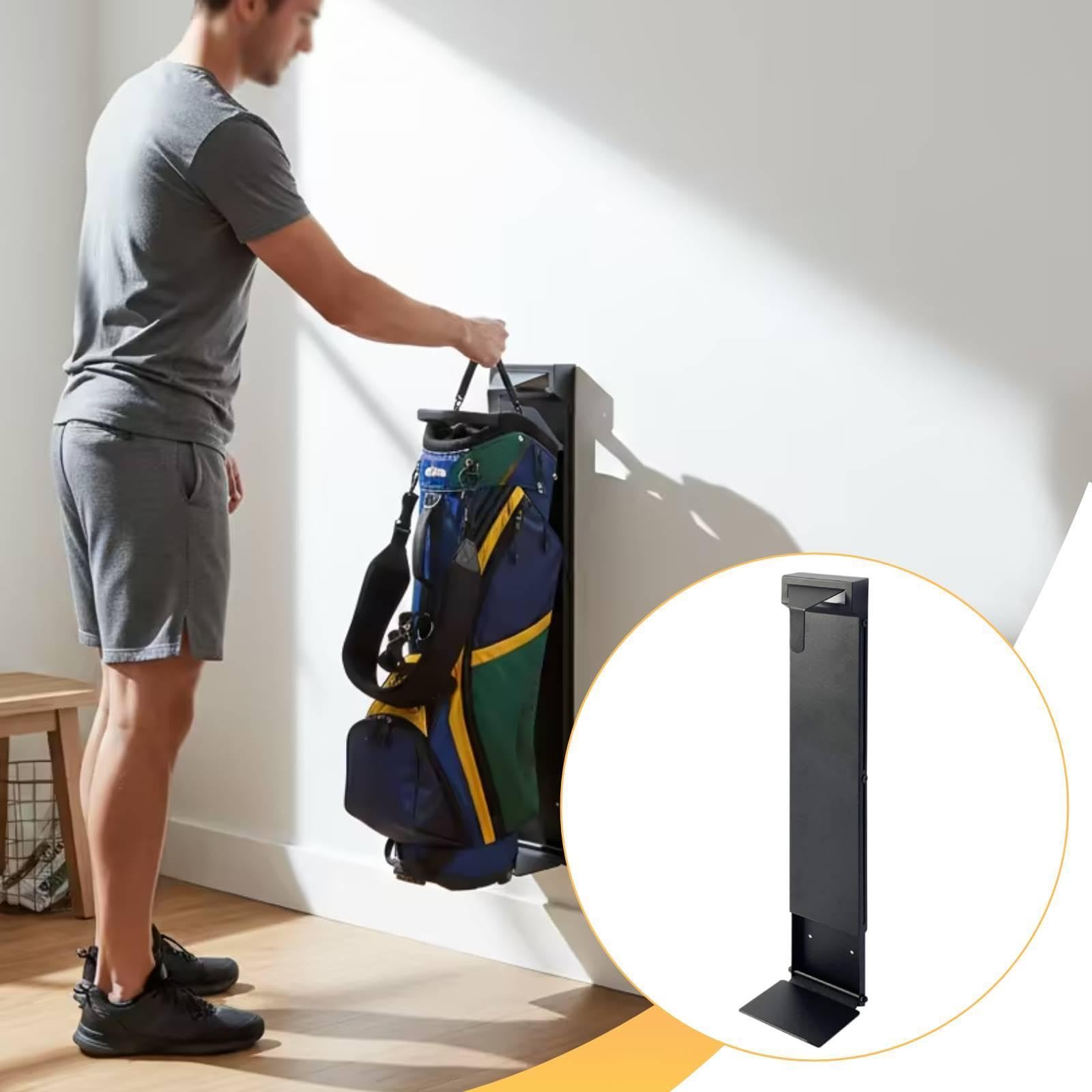 Supporto da Parete per Sacche da Golf, Salvaspazio E Facile da Installare, con di Scorrimento per Il Fissaggio delle Sacche.