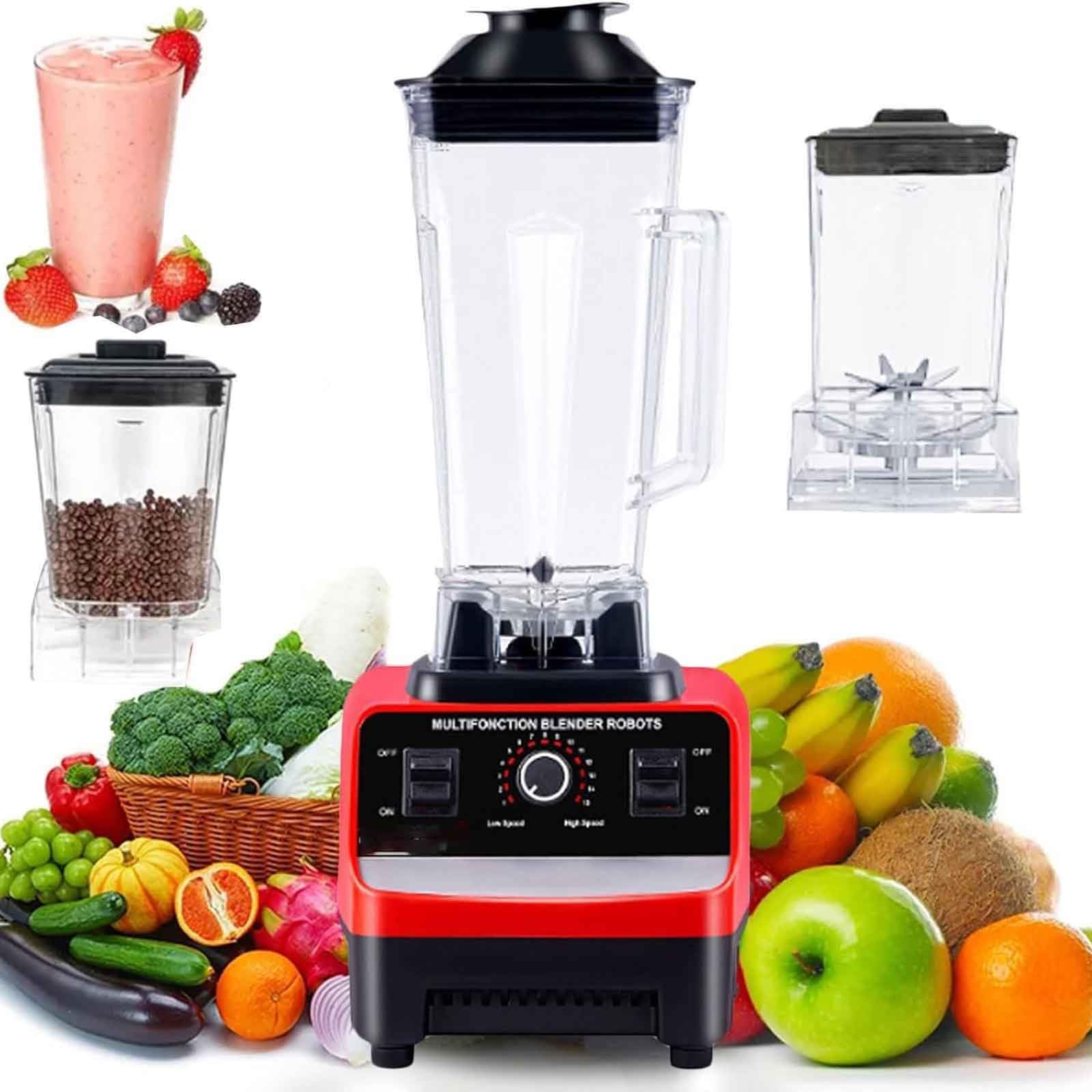 Przenośny blender,4500W,blender do owoców na blacie z młynkiem miksującym i 6ostrzami ze stali nierdzewnej,2-litrowy młynek do przypraw i kawy,15 prędkości do użytku domowego,do mięsa,lodu i owoców