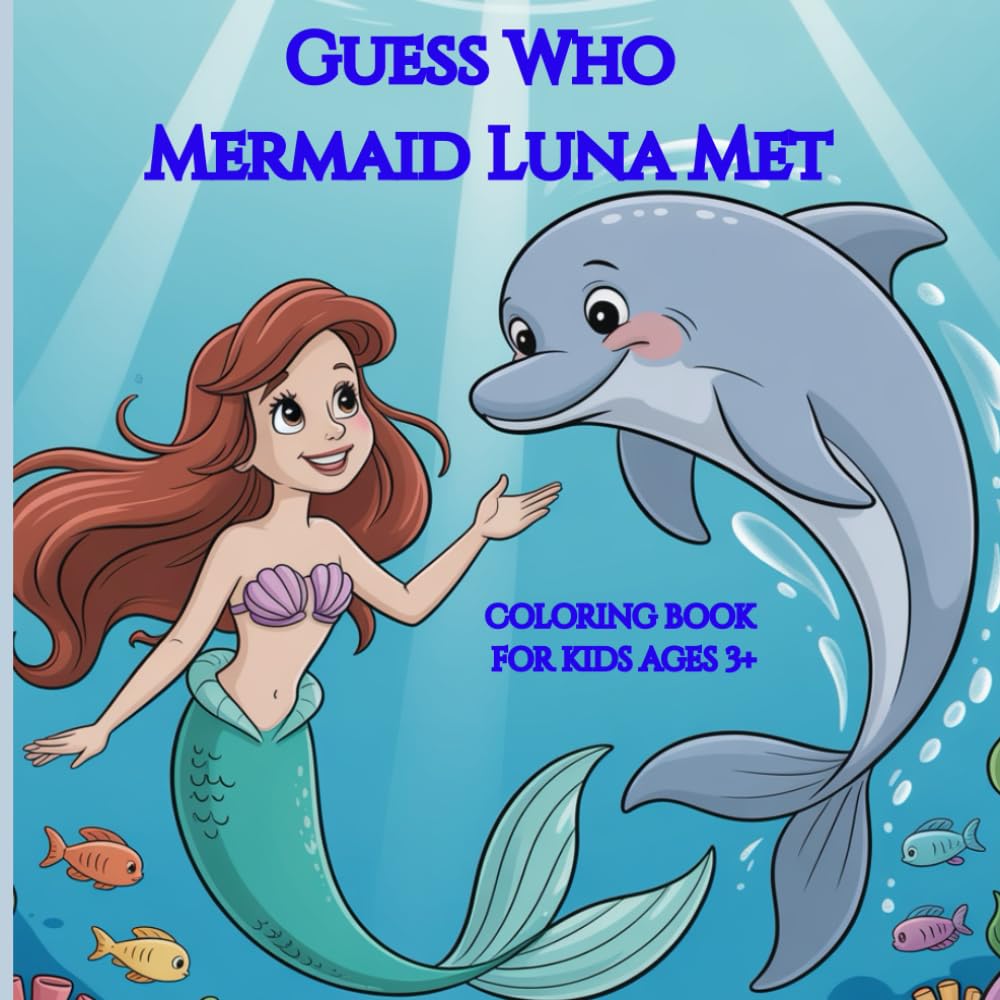 Guess Who Mermaid Luna Met: Coloring Book for Kids Ages 3+