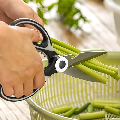 Miniatura 6 de Tijeras de cocina QtoiKce - Tijeras de cocina resistentes de acero inoxidable para cortar carne, pescado, aves de corral, tijeras multiusos