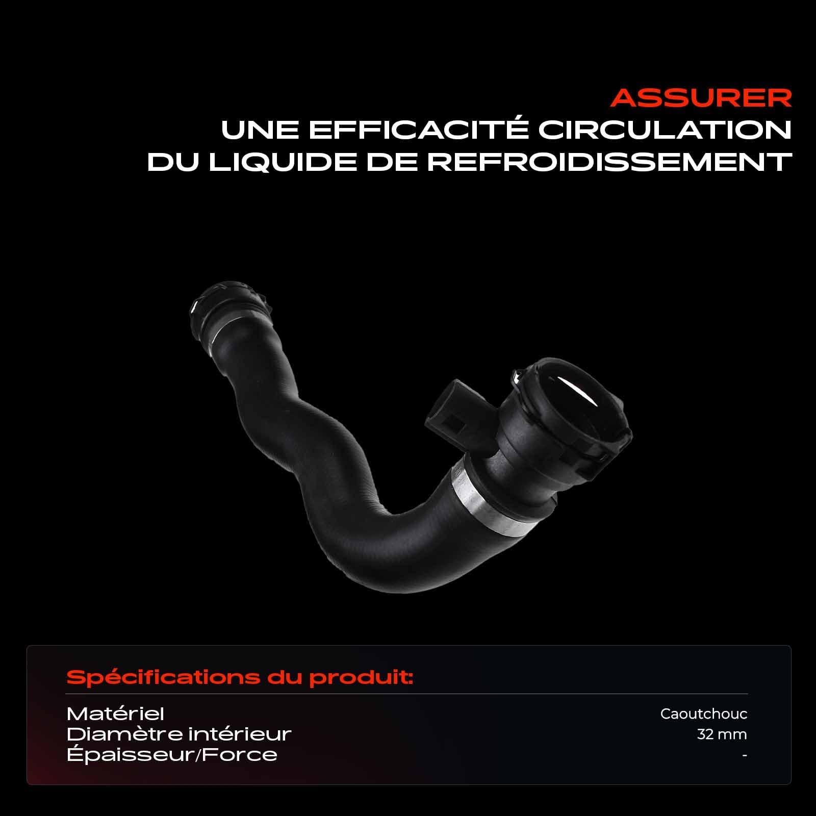 Frankberg Durite de radiateur, durite de liquide de refroidissement