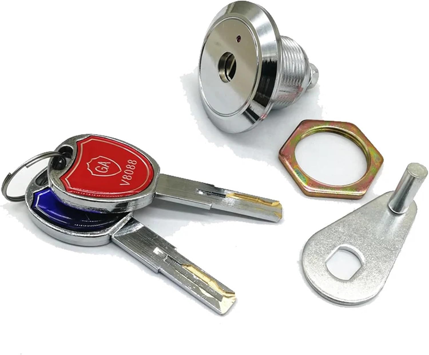 Safe Deposit Box Cylinder with 5 Keys Lock Encryption Key Safe Class C Cam Lock 1Pcs(Big 5keys)