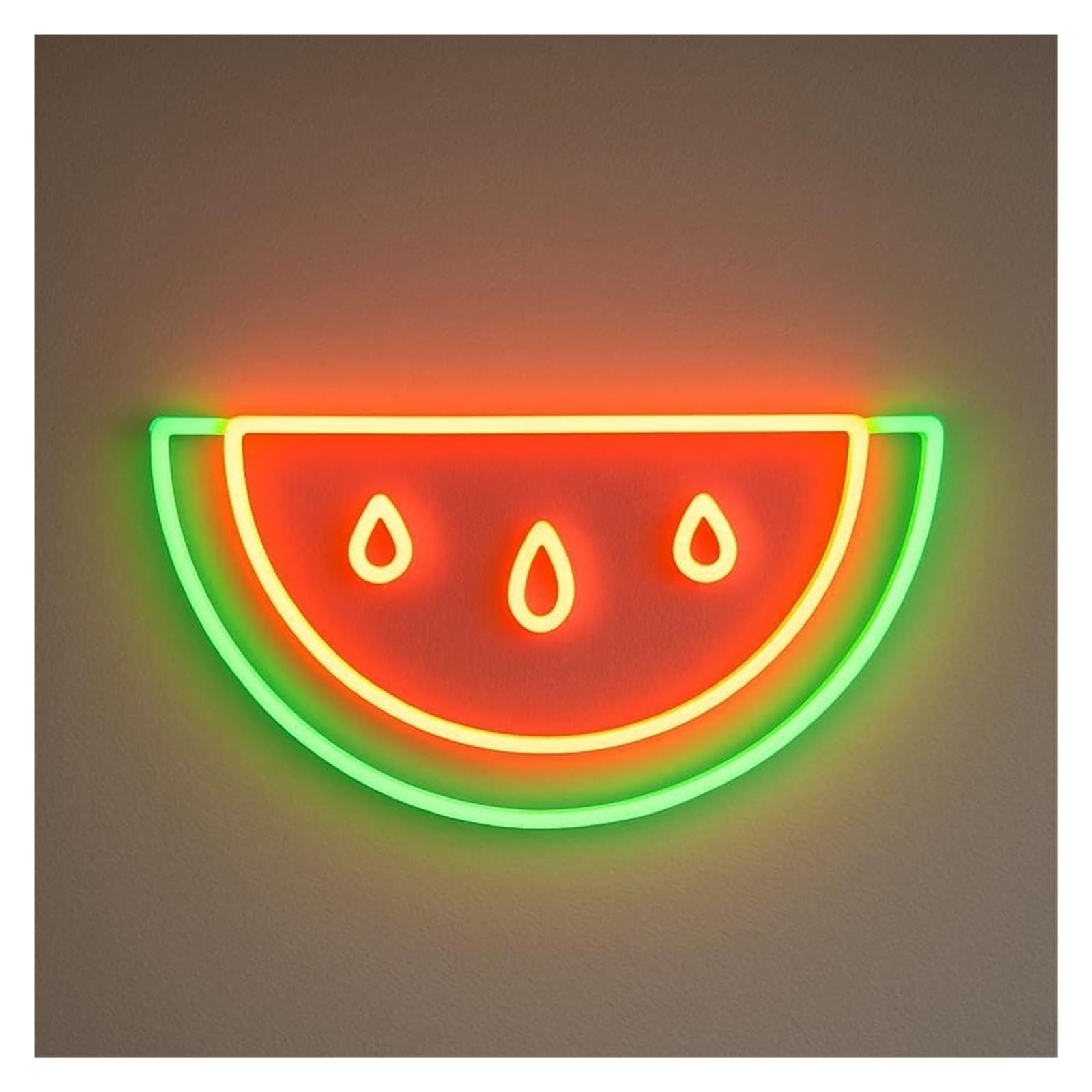 RONGCH Hanging Art Signs Watermelon Neon Sign LED Light Dimmable USB Powered for Fruit Shop Living Room Restaurant Birthday Party Cafe Home Decor 35cm(Style B)