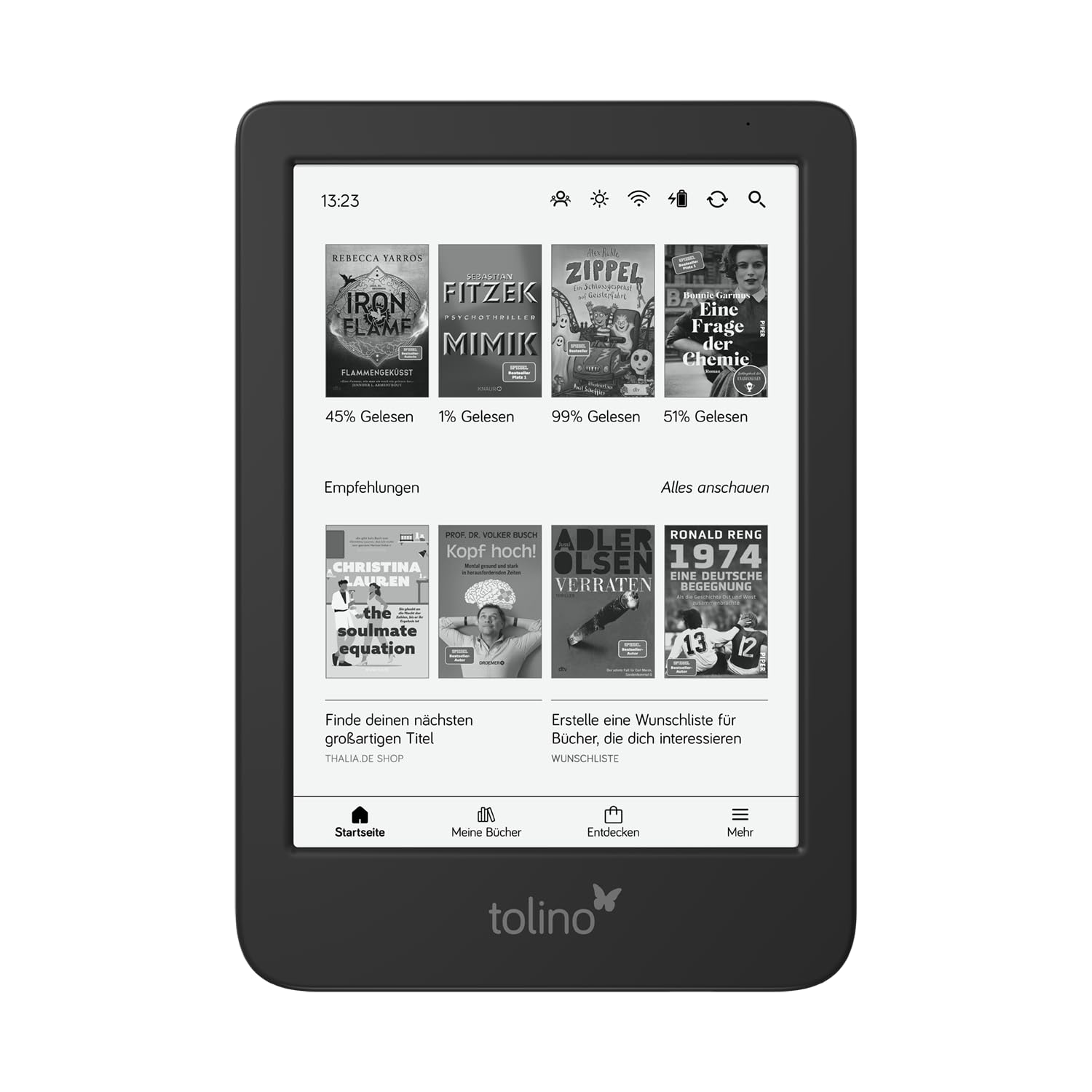 Tolino shine 5 Liseuse Écran tactile 16 Go Wifi Noir