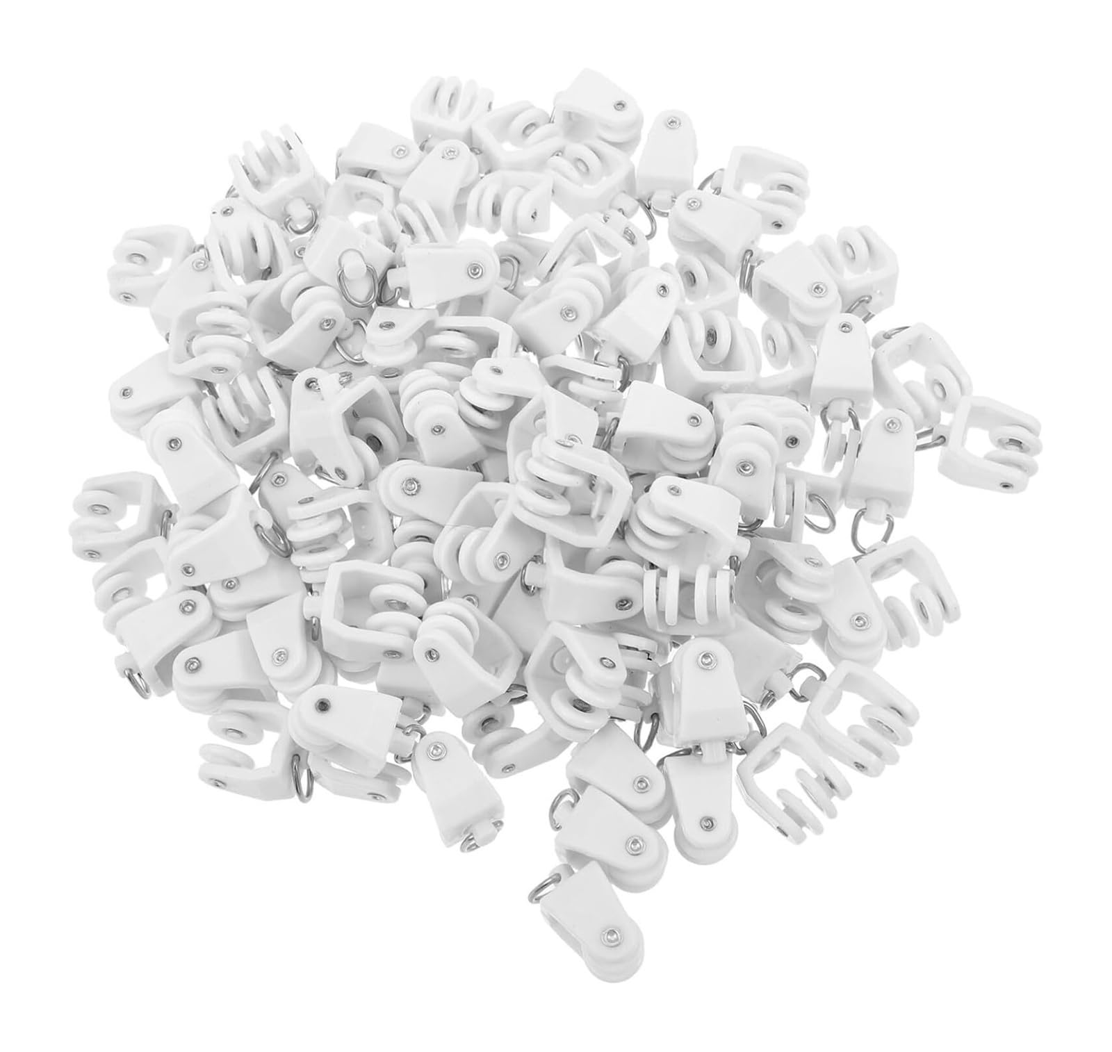 Fhvkrbtx One Color Silent Curtain Track, 140Pcs Curtain Rail Gliders And Track Rollers For Door And Room Divider Ceiling