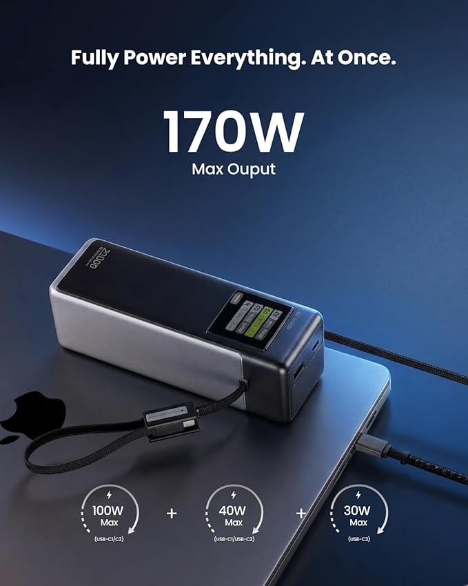 Power Bank SHARGE 25000mAh 170W Carga Rápida USB-C miniatura 8