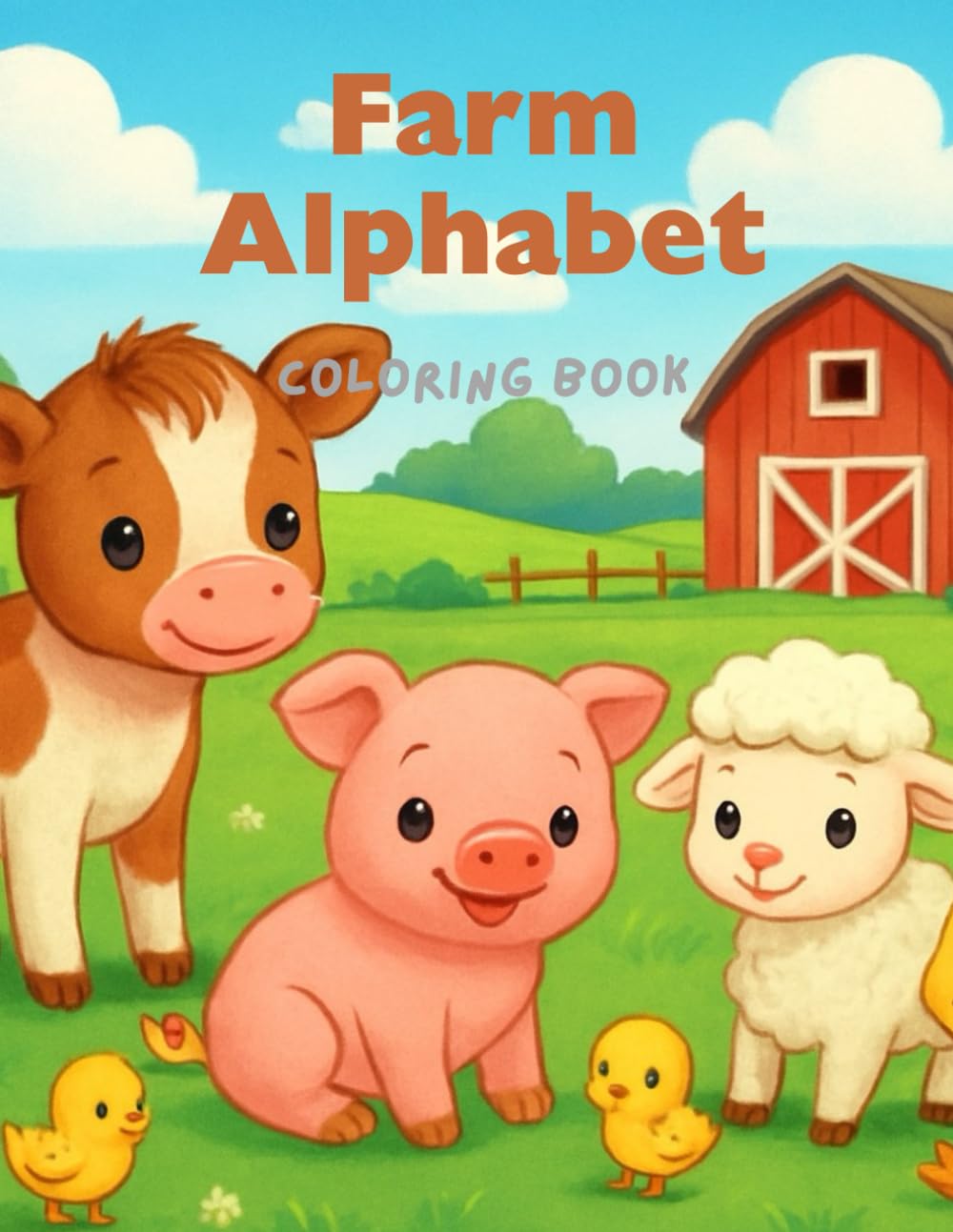 Farm Alphabet coloring book