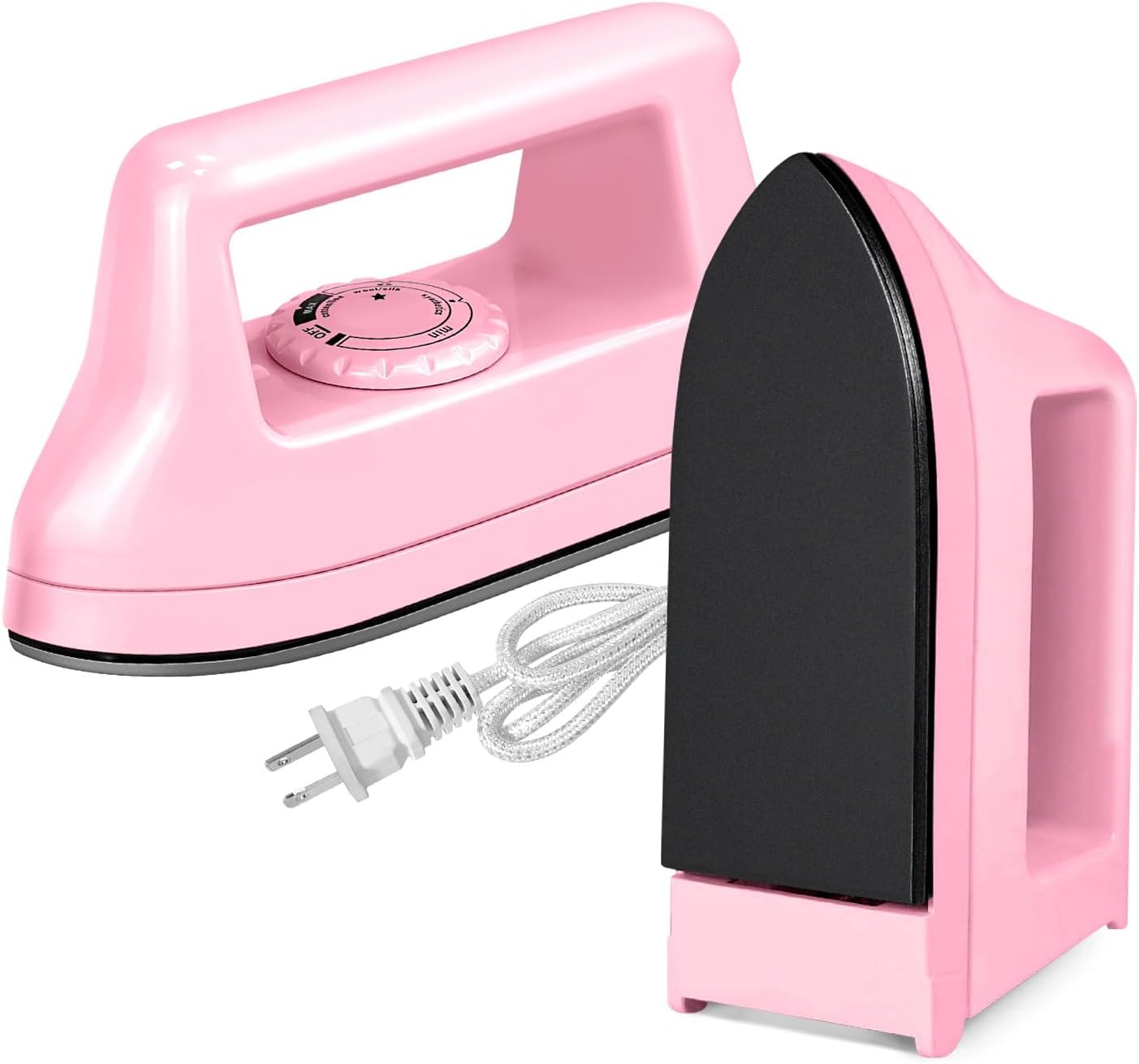 Mini Iron for Crafts and Travel - Electric Heat Press Machine for Quilting and Sewing (White) - 6.49 x 3.74 x 2.6 Inches