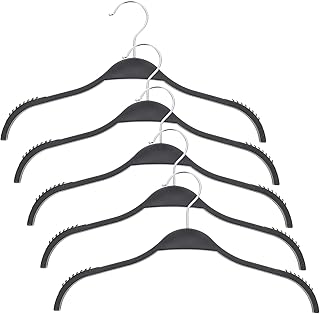 Cabilock 5Pcs Coat Hanger Kids Clothing Hanger Clothing Hangers Non Trousers Hook Clothes Hanger Black Dress Hangers Jacket Hanger Outlet Covers Baby proofing Miss Suit Plastic Clothes Rack