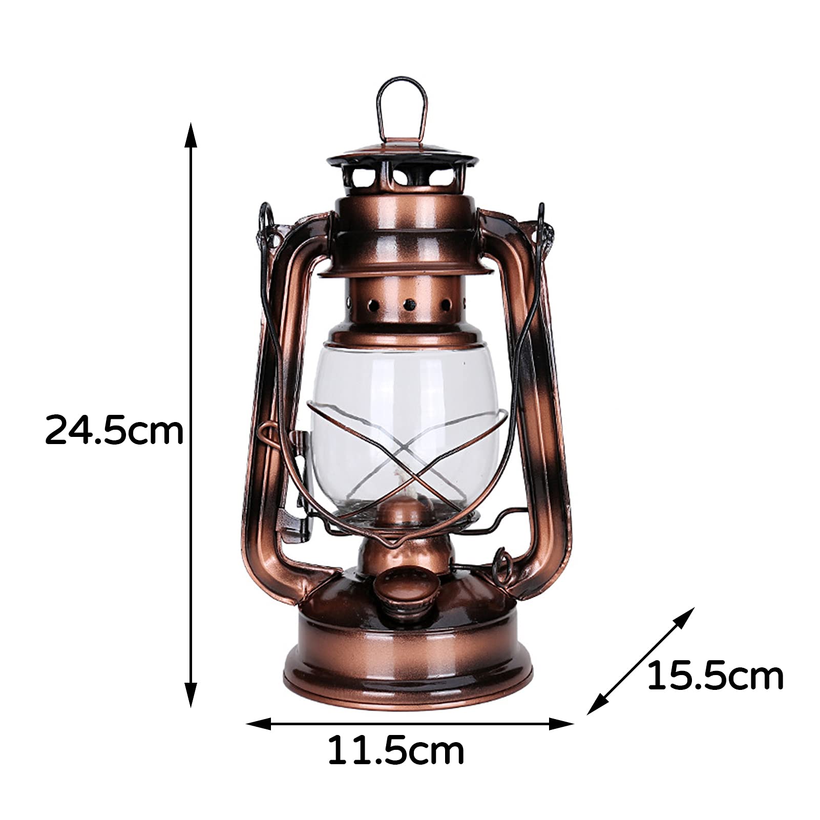 Originele olie brandende lantaarn, 24cm klassieke kerosine lamp Vintage kerosine lantaarn olielamp draagbare buiten camping verlichting, voor buiten kamperen, gangen