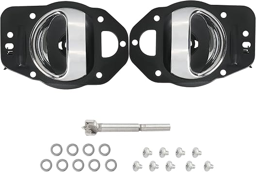 Interior Door Handle Kit Driver Passenger Side Compatible with Chevy HHR 2006-2011 Accessories Parts Replaces 25812186 25812196 Lh & Rh 1 Pair
