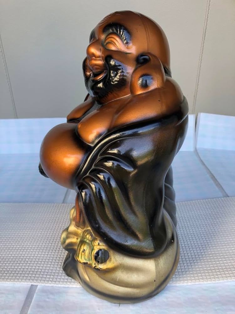 ご縁ある方、お迎えを♪【萩焼天鵬山窯】お顔の良い布袋様の置物/七福神/海運金運 ご縁ある方、お迎えを♪【萩焼天鵬山窯】お顔の