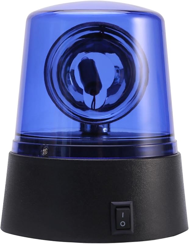 360 Degree LED Strobe Light, Disco Party Rotating Lamp Police Car Beacon Siren Strobe Light with Switch Control for Home Room Dance Parties Birthday(COLOR:blue 1Pc)