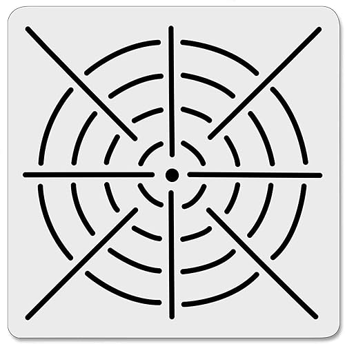 Miniatura 4 de 5 plantillas de mandala de plástico, plantillas creativas de pared de segmento 8/12/16, plantilla de pintura cortada con láser para piso, pared,