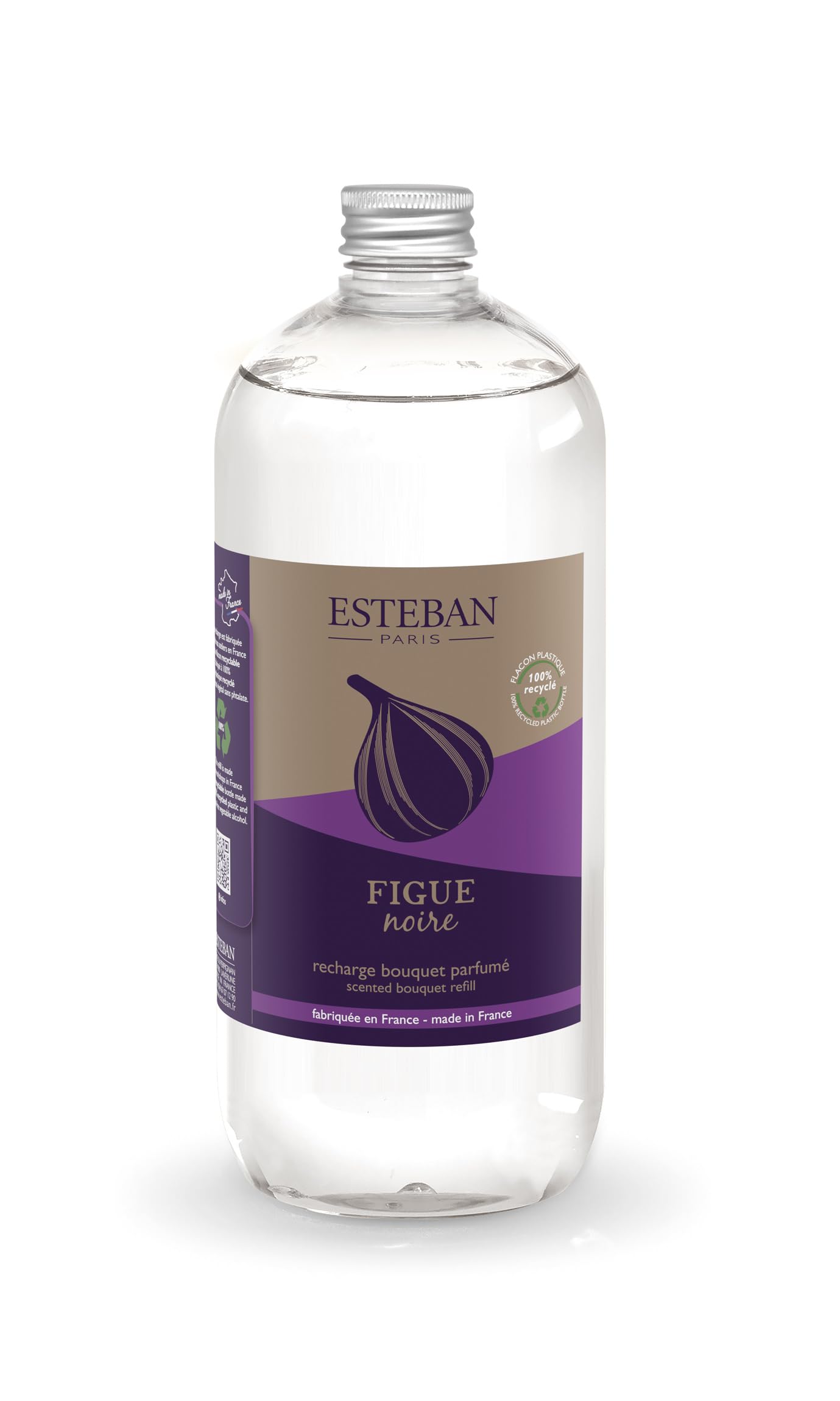 Esteban Paris - Nachfüllpackung für Parfüm 1 l FICO Schwarz für Blumenstrauß und Diffusor aus Keramik