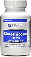 Vista 3 de Reliable-1 Laboratories Simethicone 125mg Gas Relief Tablets Extra Strength Bloating Relief Gas Pills Anti Flatulence, Rapid Gas Relief for Adults