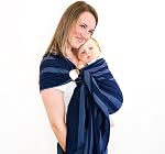 CHIMPAROO Ring Sling Baby Wrap Carrier - 100% Organic Cotton Baby Carrier Newborn to Toddler - Comfortable & Adjustable Baby Sling Carrier - With Aluminum Rings - Holds up to 15.8 kg - Amethyst, Size 2