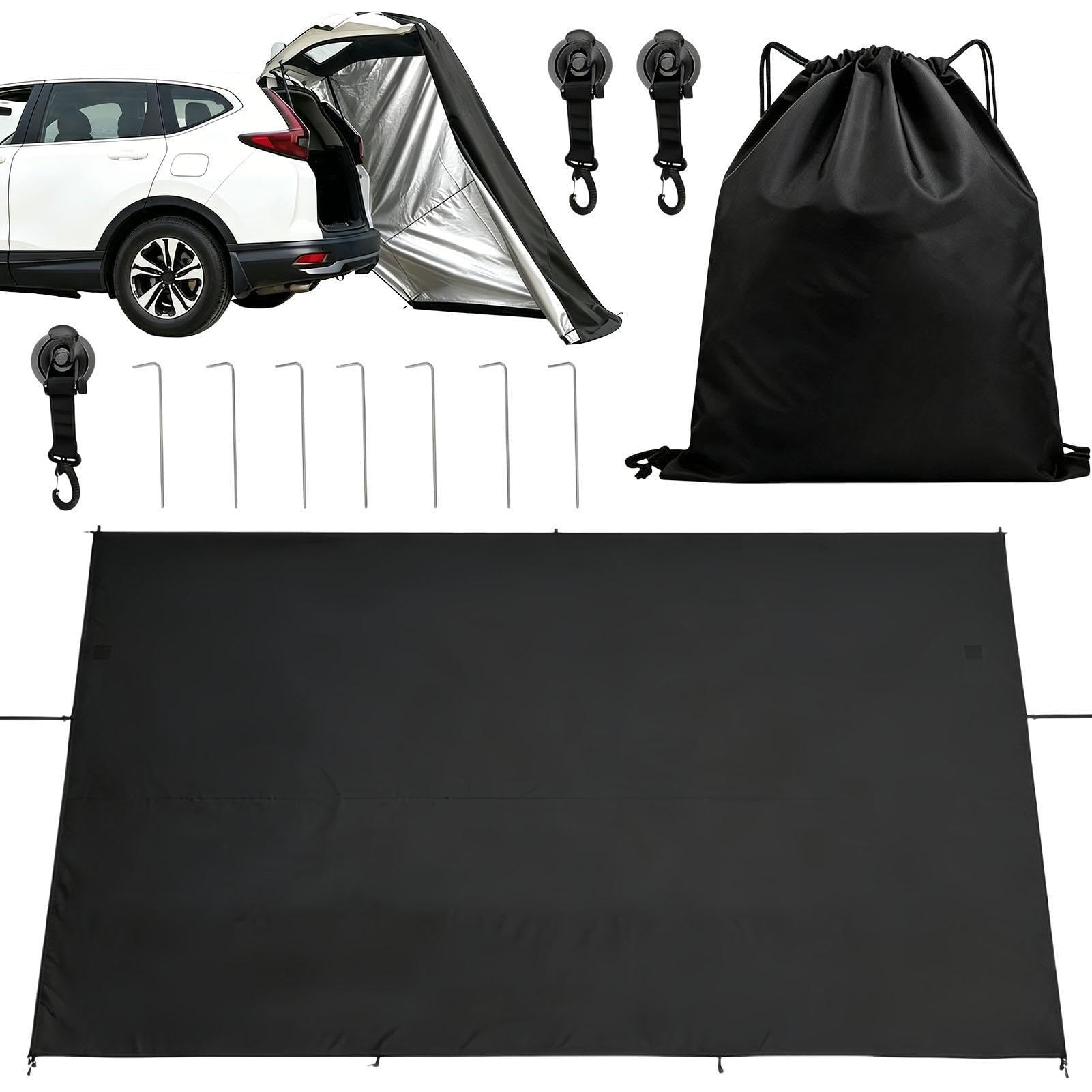 Generico Tenda Portellone SUV Telo Cambio Auto Posteriore | Tenda Paravento per Portellone per Camper Van Furgone Hatchback Rimorchio Campeggio Picnic Spiaggia Escursionismo Viaggio