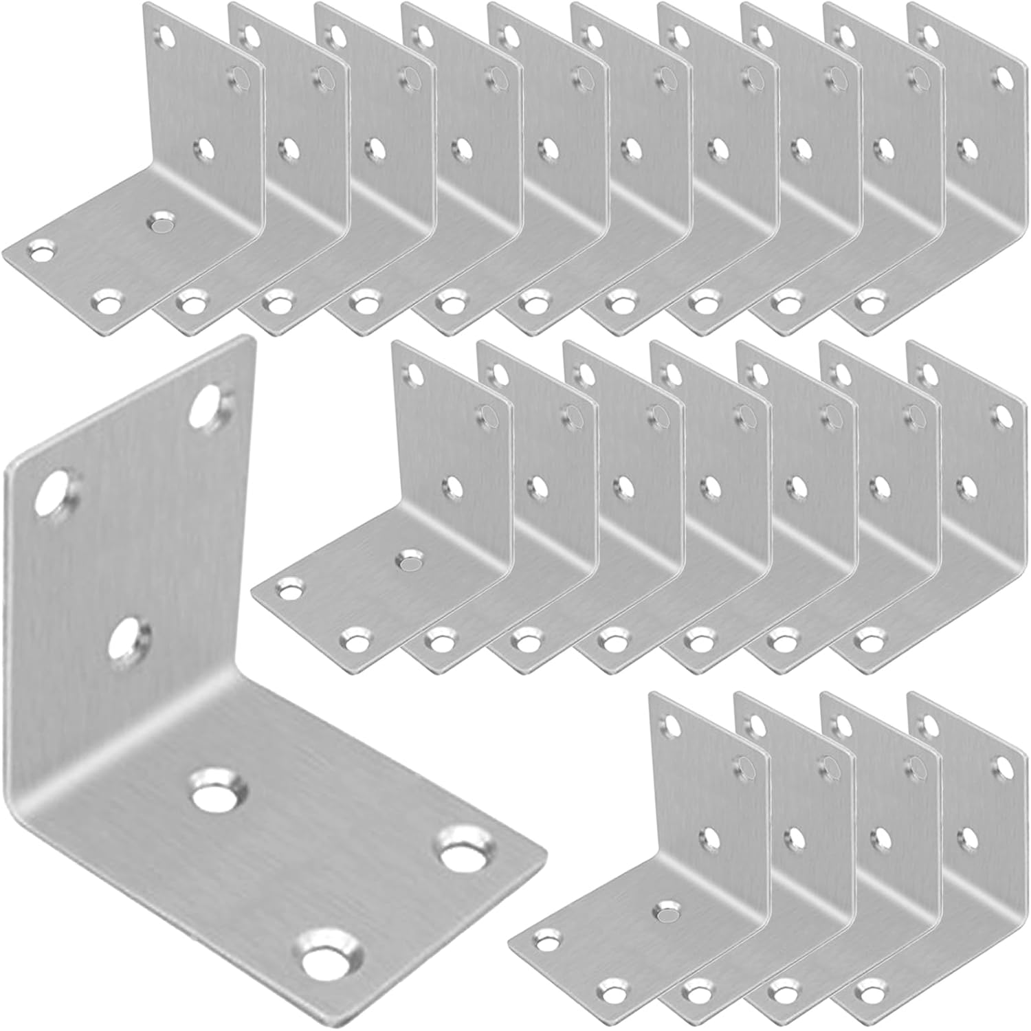Amazon.com: 40PCS L Bracket Corner Braces, 304 Stainless Steel Shelf ...