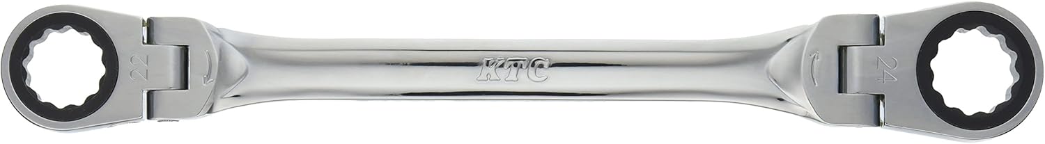 Kyoto Tools (KTC) MR12224F Ratchet Wrench (Double-Headed Oscillating Type) 0.9 x 0.9 inches (22 x 24 mm)
