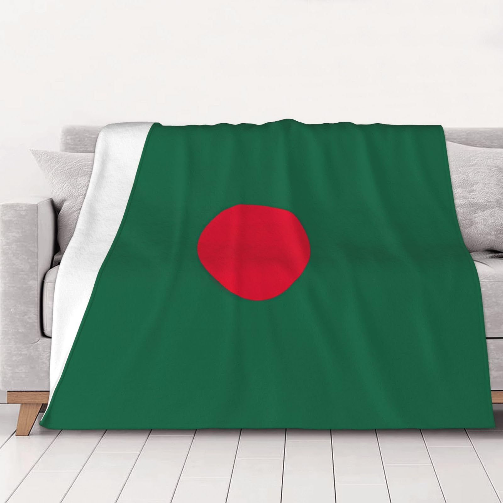 Couverture en flanelle drapeau du Bangladesh pour lit et canapé