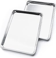 Vista 1 de KITCHENATICS Juego de 2 bandejas para hornear de tamaño rollo de gelatina, hojas de aluminio de alta calidad para asar y hornear, sartenes