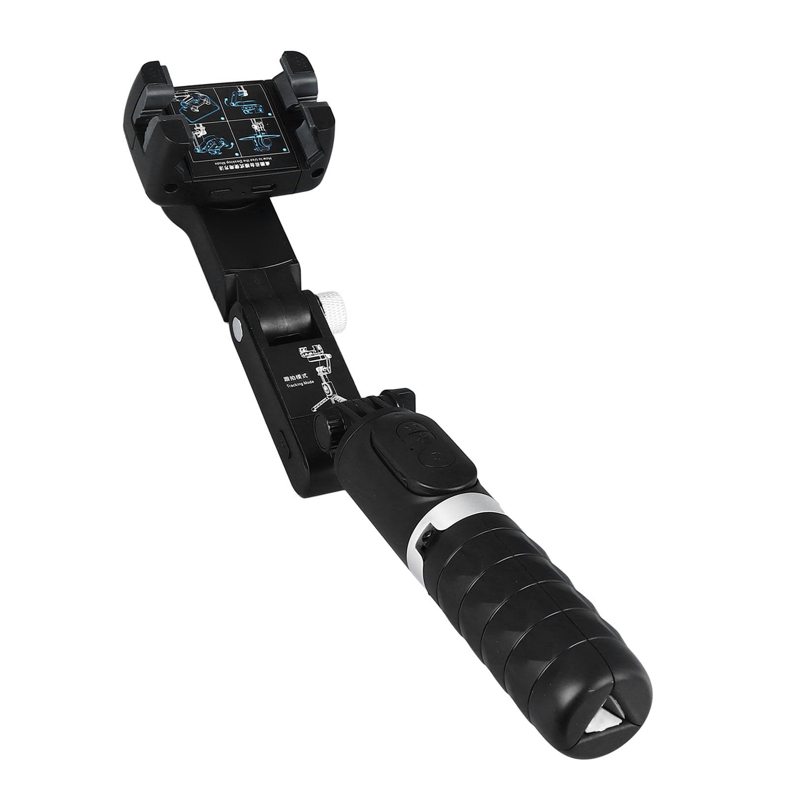 Estabilizador de Teléfono Seguimiento Facial Automático Trípode Remoto Inalámbrico para Teléfono Inteligente Creador de Videos Aleación de Aluminio Negro 1x Estabilizador de Portátil para