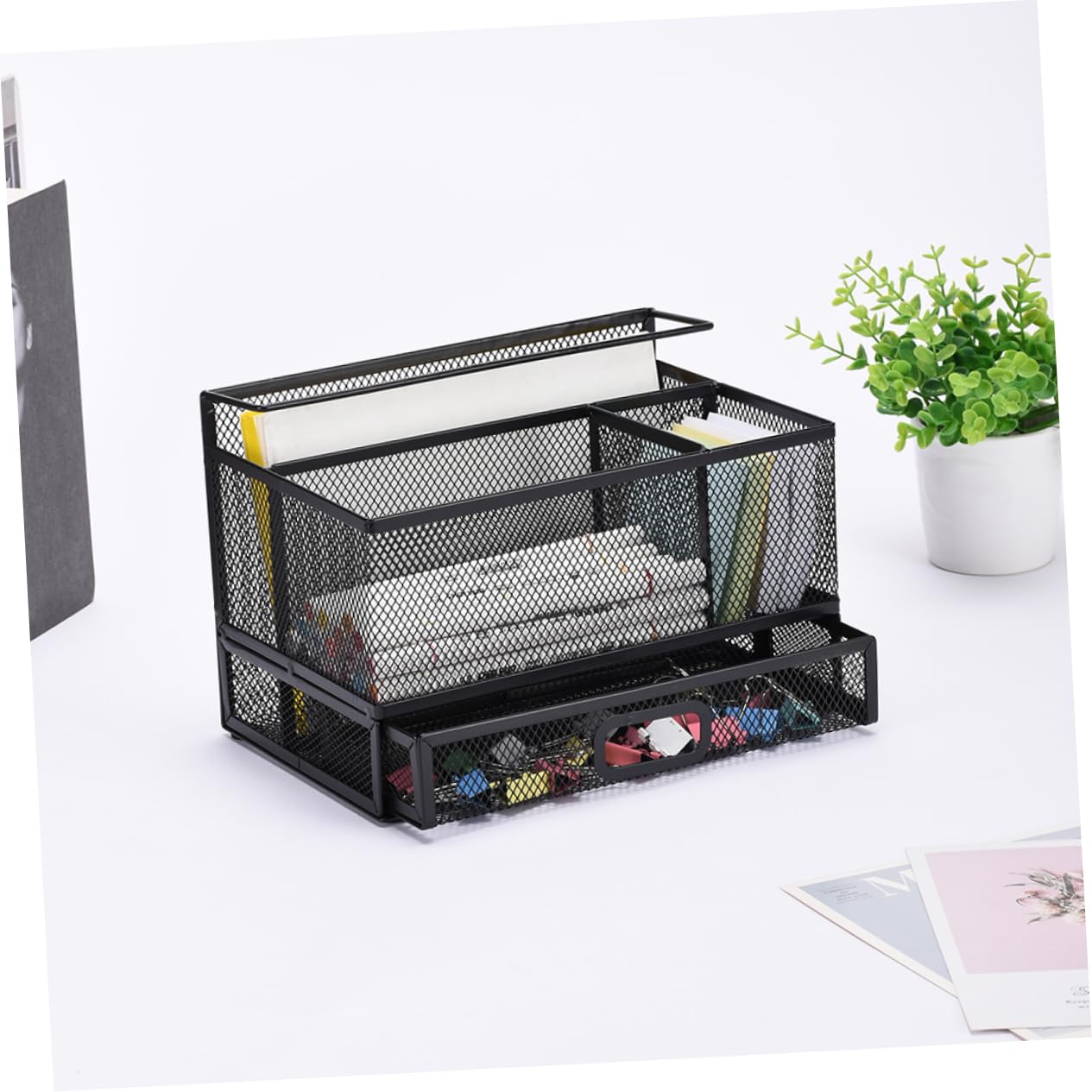 Tiroir De Bureau Organiseur De Bureau Bac À Courrier Organiseur Porte-crayons Pour Porte-stylo Pour e-stylo Multifonction e-crayons De