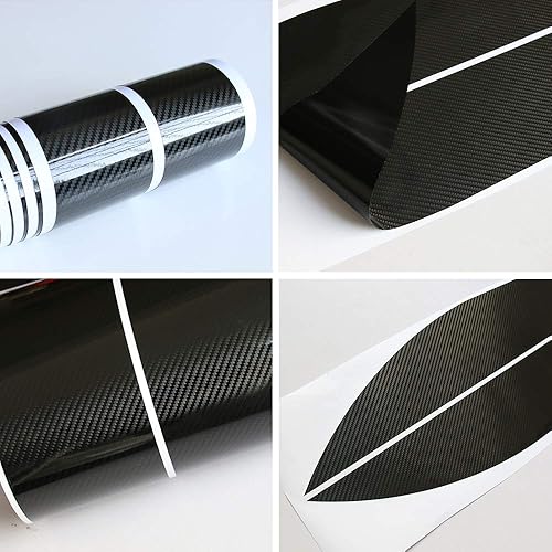 Miniatura 4 de 2 calcomanías brillantes de vinilo de fibra de carbono 5D para falda lateral de carreras, calcomanías para BMW f10 f11 f01 f02 f03 f04 g30