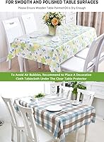 Vista 6 de Protector de mesa transparente, mantel rectangular lavable de plástico, protector de mesa de comedor y muebles, de cristal suave, protector de mesa