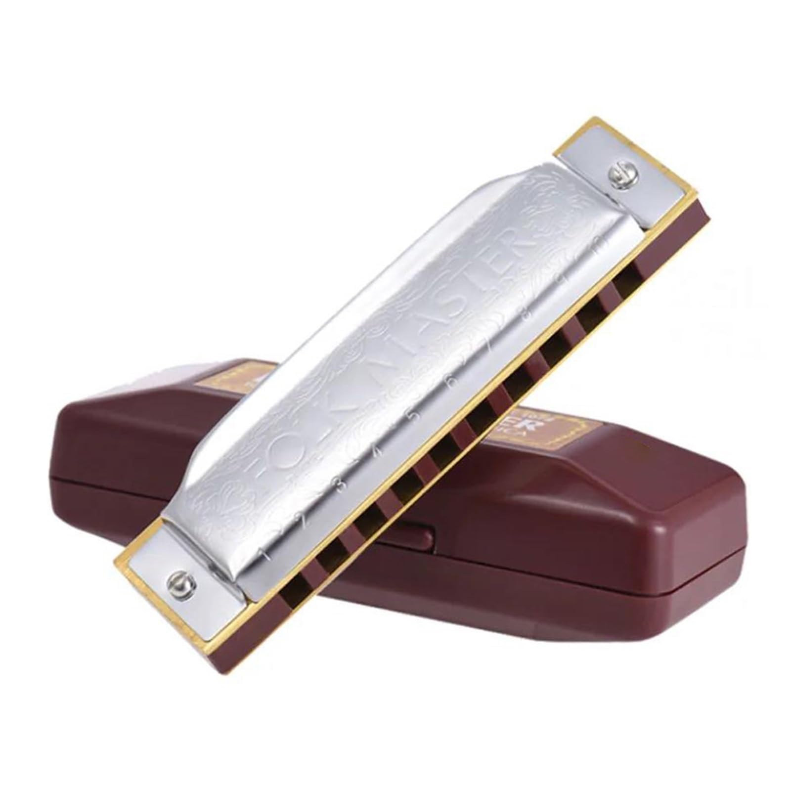 Harmonijka Ustna Dla Początkujących Harmonijki Standard Key Of Cabef Key 10-Hole 20 Tone Diatonic Blues Gaita Harmonica Dla Początkujących(F Key)
