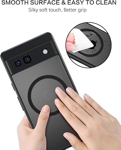 Miniatura 6 de BENTOBEN Funda magnética para Google Pixel 7a, compatible con MagSafe, translúcida mate, a prueba de golpes, para mujeres, hombres y niñas, funda