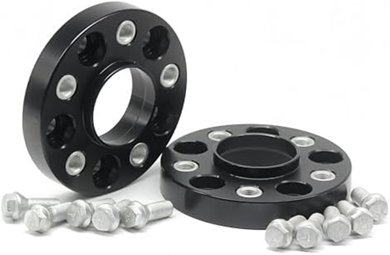 Dystans koła zawieszenia Adaptery dla kół 2 sztuki Pcd 5X112 Cb 66,6 Mm Podkładka, BMW serii Universal Car M14x1,25(BLACK 2PCS 45MM)