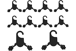 Pink Plastic Dog Puppy Pet Clothes Rack Hanger (S, Black)