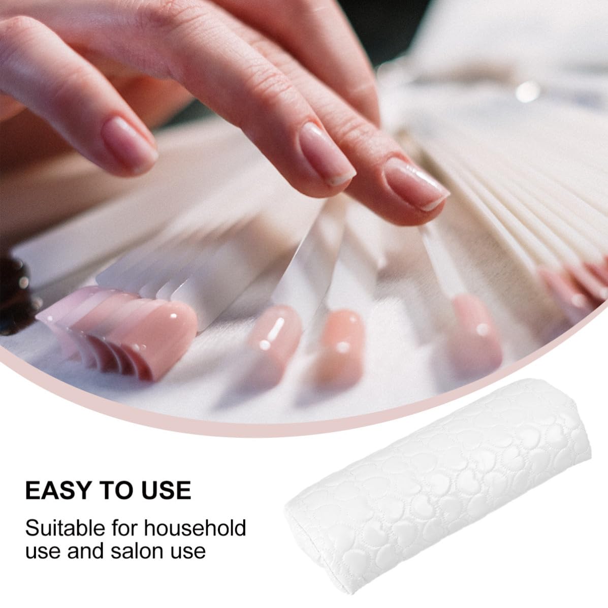 Portable Heart Shaped Nail Cushion Hand Rest Pillow for Manicures