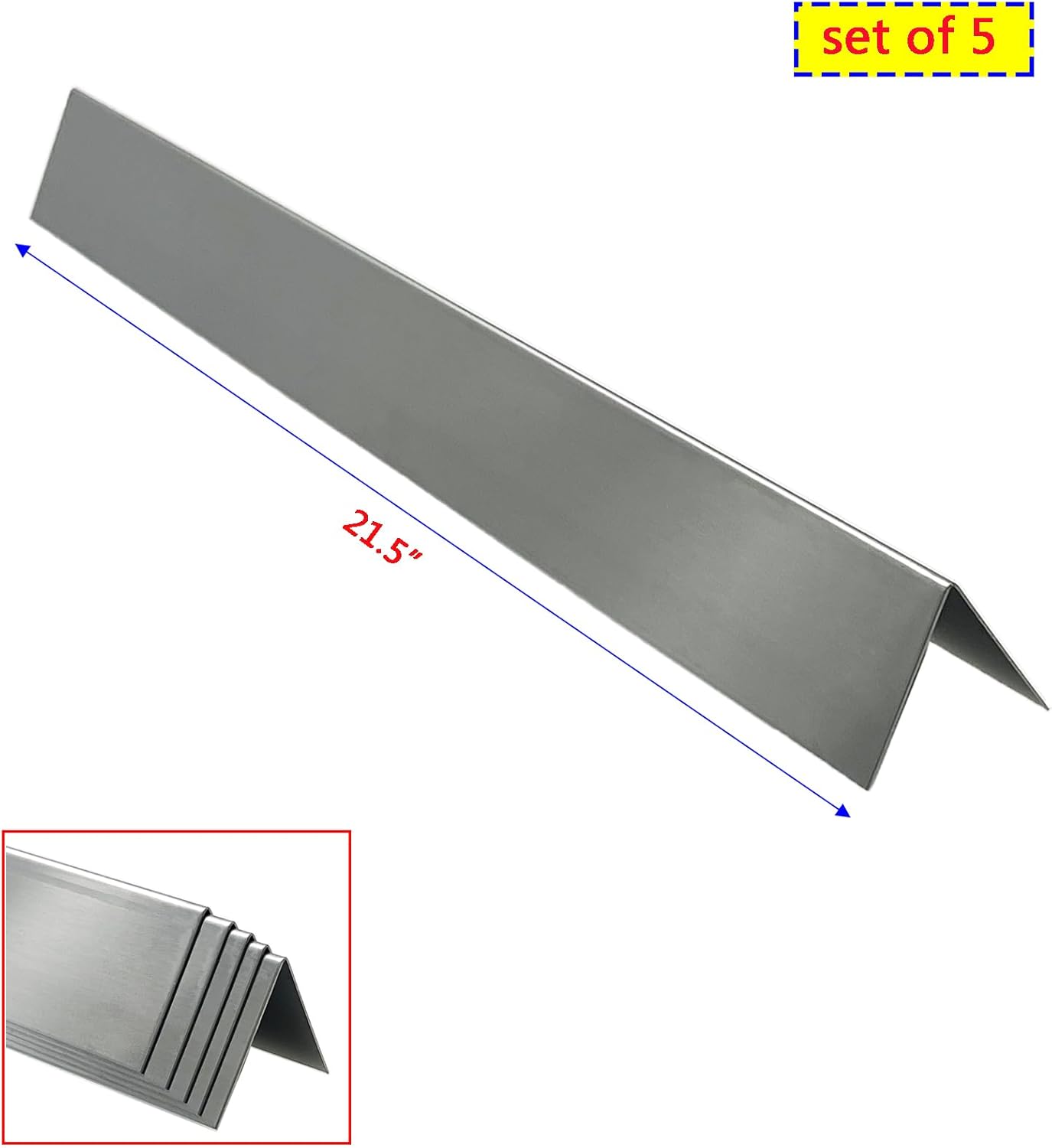 Direct store Parts Kits DG227 Replacement for Weber 2241298, 2271411, Spirit 500 Grills (Aftermarket Parts) (SS Burner + SS Heat Plate, Stainless Steel)