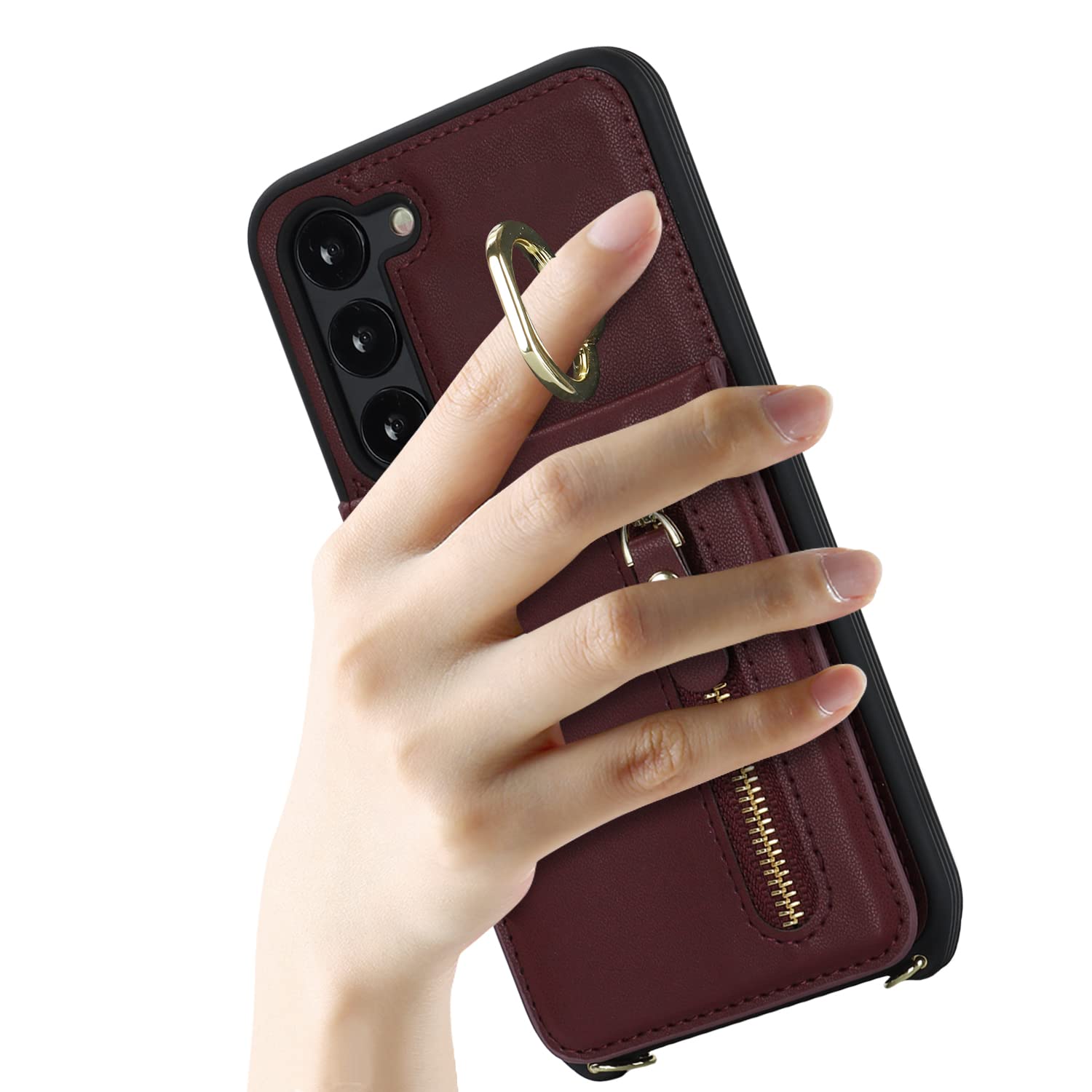 Amazon.co.jp: S23 galaxy ケース ショルダー 手帳型 上下開 リング 