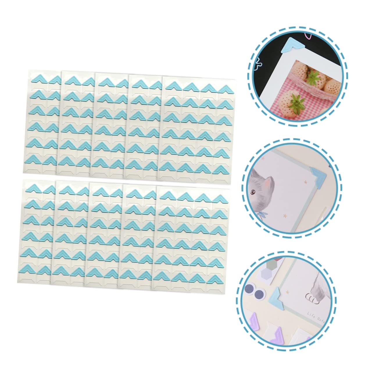SHINEOFI 30sheets Self-Adhesive Photo Corners Stickers for Scrapbooking Retro Corners Per Elegant for Preserving Memories Albums