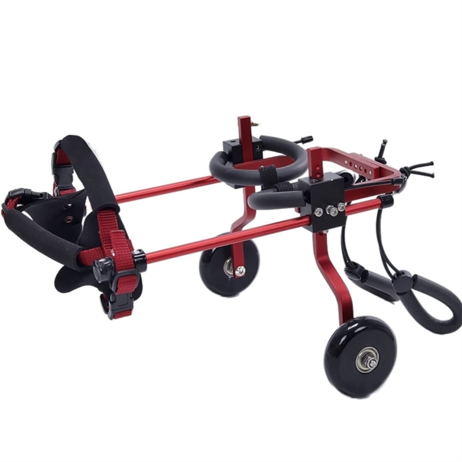 Hondenrolstoel - 4-wielige mobiliteitshulp voor gehandicapte huisdieren, ondersteunt voor- en achterpoten, geschikt voor kleine tot grote honden Hondenrolstoel - 4-wielige mobiliteitshulp voor gehandicapte huisdieren, ondersteunt voor- en achterpoten, geschikt voor kleine tot grote honden