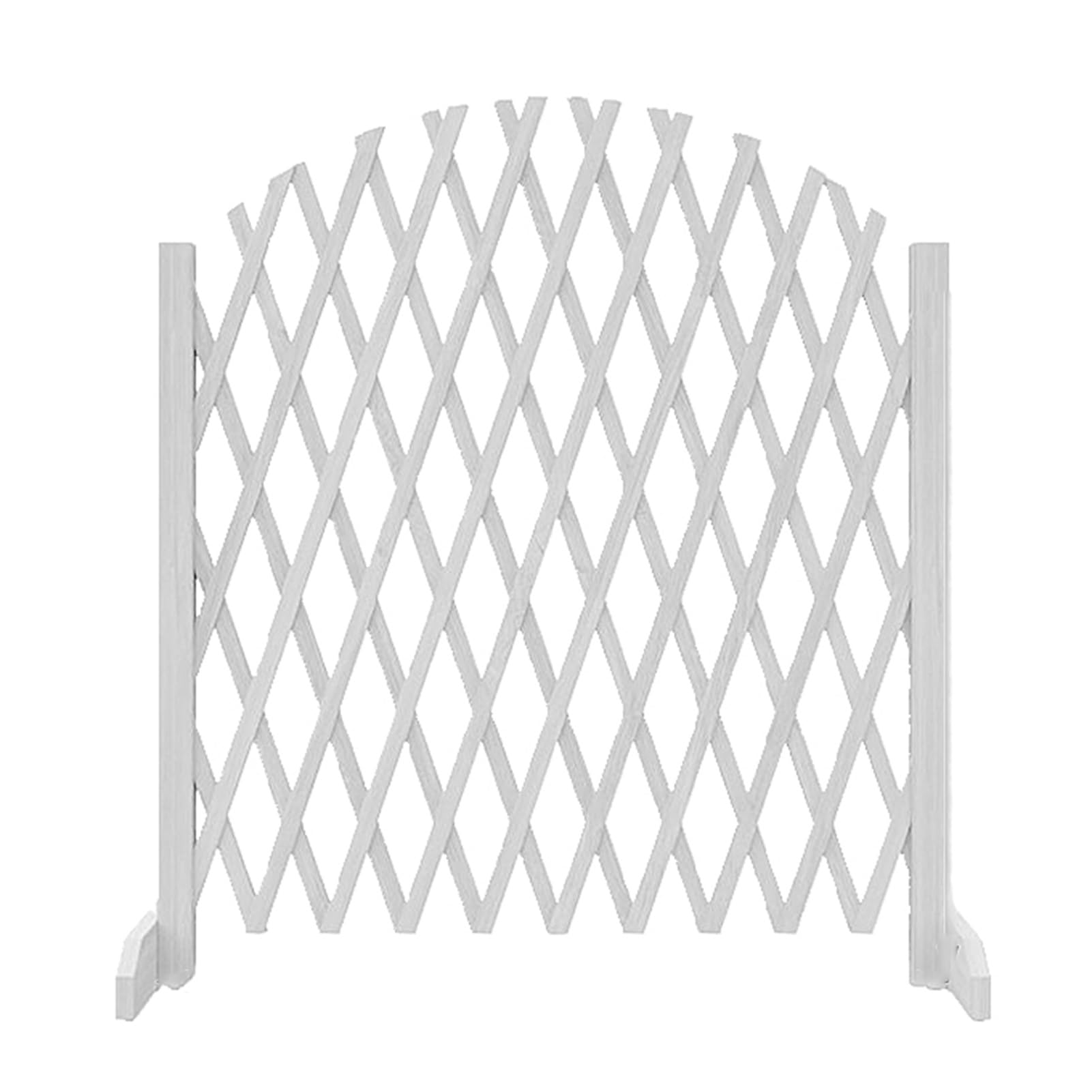 ASerZenith Expandable Wooden Garden Fence With Retractable Traffic Barriers For Home Yard Brown 120X70Cm A,White-300X160Cm-A