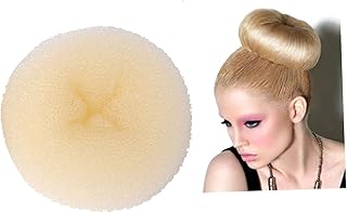 JIAHAO 1 donut à chignon de taille XL (pour cheveux épais et longs) 14 cm (beige)
