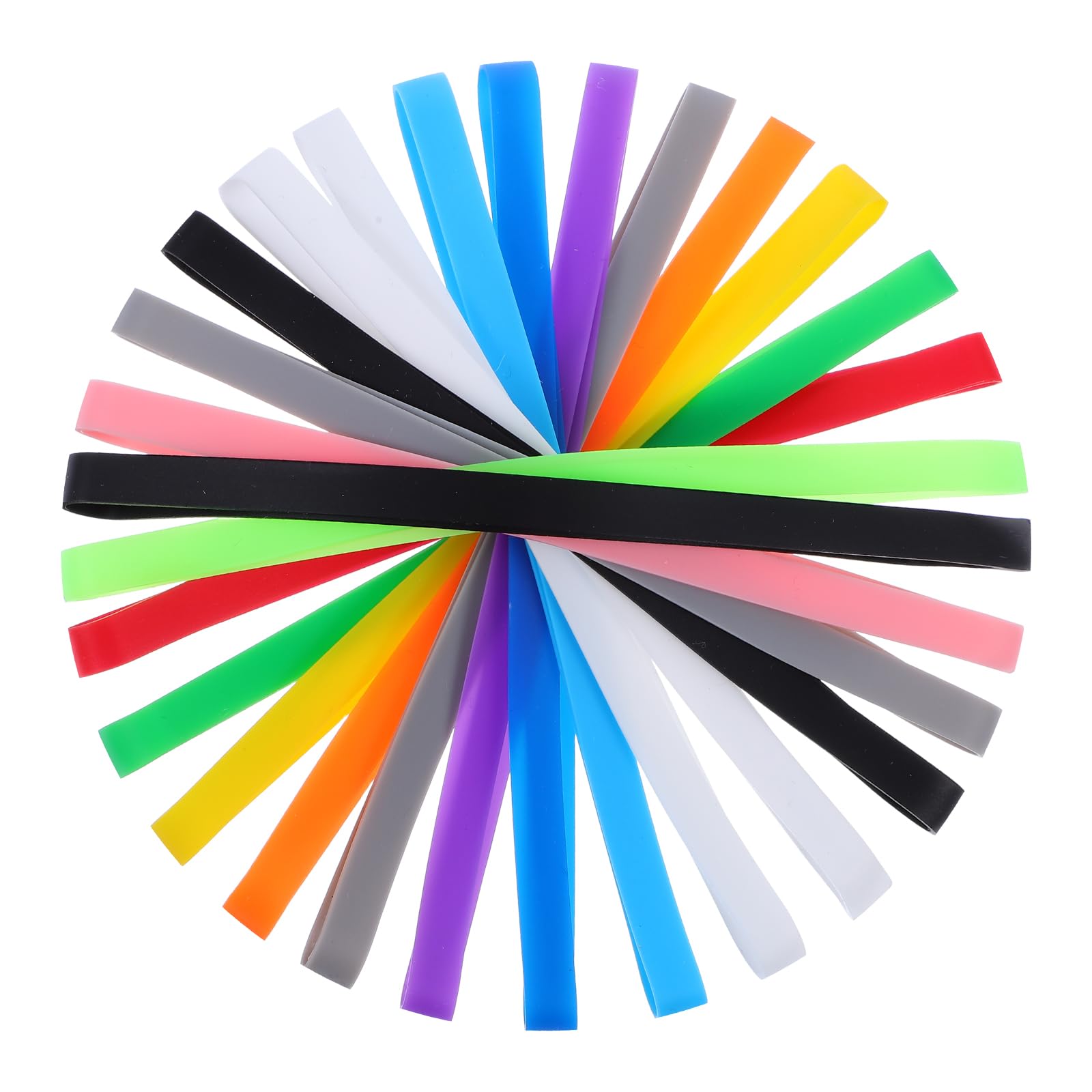 15 bandas de goma de silicona coloridas, bandas elásticas de 5.5 pulgadas para cuaderno, oficina, equipo al aire libre, regalos, embalaje, trampas de cangrejo, arte, ejercicio de cocina
