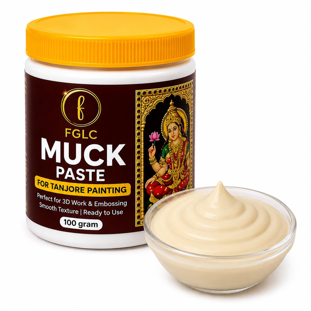 Muck Paste for Tanjore Painting, 100g | Tanjore Art Supply, Ready to Use, 100g Pack-picture-25