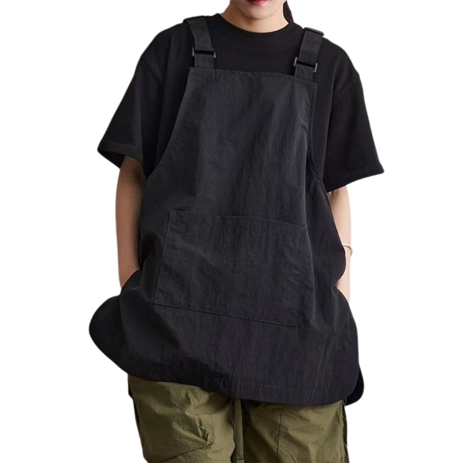 Tablier de cuisine pour cafés et préparation culinaire vêtement léger noir